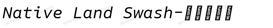 Native Land Swash字体转换